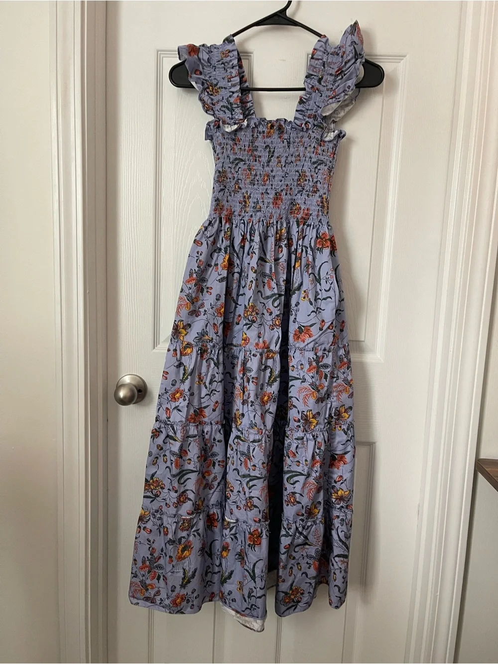 Hill House Lavender Floral Ruffle-Strap Maxi Dress worn once! - Picture 1 of 2